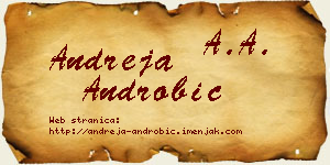 Andreja Androbić vizit kartica